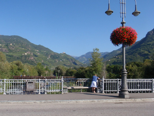 Bozen City Bridge over the Adige, other side.